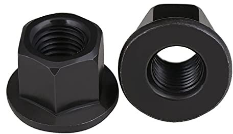 EIFINE 2 Stück M10 M12 M14 M16 M18 M20 M22 M24 M27 M30 Schwarze Mutter Sechskant Sechskantmutter (Color : Black, Size : M30-1pcs)