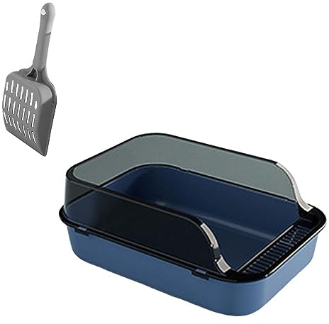 Colcolo Katzentoilette, erhöhter großer Reise-Katzen-Sandkasten, Kätzchen-Töpfchen-Toilette, Haustiertoilette für kleine Tiere, Blau
