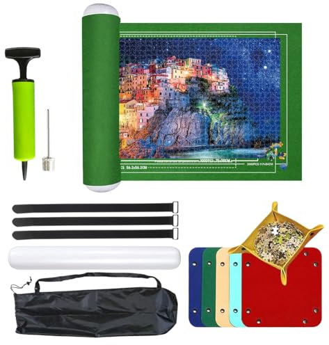 Yuragim Puzzle de 1500 Piezas, Alfombrilla para puzles, Alfombra de Rompecabezas, Rollo de Rompecabezas, Alfombra de Almacenamiento portátil, Rollo de Almacenamiento, Alfombra de Fieltro, Alfombra de