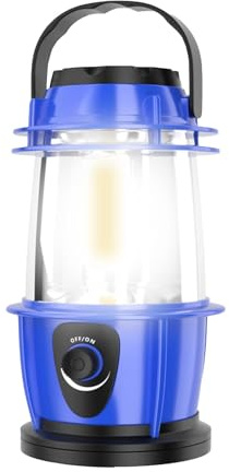 Linterna de camping con interruptor de atenuación, lámpara LED azul portátil para acampar al aire libre, funciona con pilas, luz de tienda de campaña, iluminación de emergencia, artículos esenciales