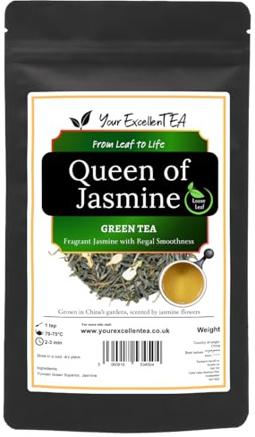 Queen of Jasmine Chinese Loose Leaf Green Tea, Floral & Smooth, 250g