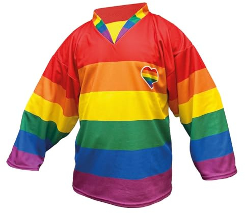 Pride Hockeytröja Regnbåge – Supportertröja i 100% Polyester | Färgstark Hockey Shirt för Pride & Evenemang