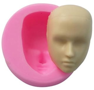 Molde facial | Adorable molde para cara de muñeca, moldes de silicona para cara de bebé - Herramientas de decoración de pasteles Fondant, moldes de silicona para jabón hecho a mano de arcilla de caram