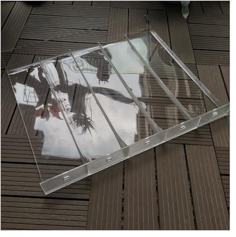 Outdoor Transparent Polycarbonate Canopy Awning for Window and Door Protection Front Porch Roofing Canopy with Rain Shelter (50x160cm)