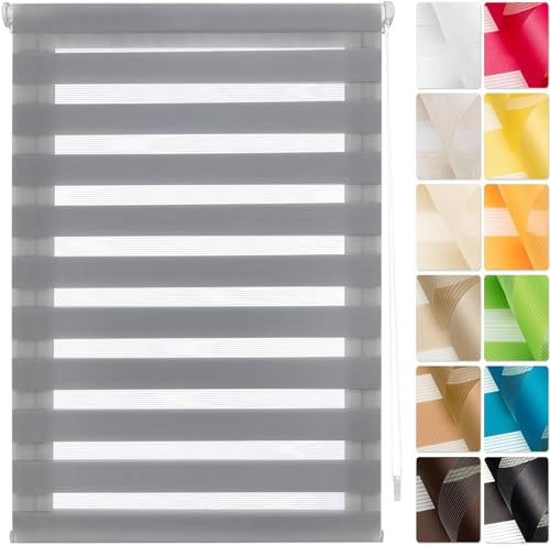 Estor opaco de tela impermeable para ventana, 75 x 210 cm, fácil instalación sin taladrar, ideal para el hogar u oficina, estor enrollable para luz diurna, estor de tragaluz, para dormitorio, sala de