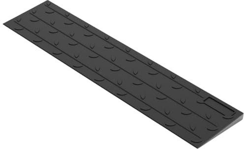 Rubber Wheel Chair Threshold Ramp - Heavy Duty Non-Slip Mobility Ramp for Doorways & Steps, 1/1.5/2/2.5/3/3.5/4 Rise Options (Height - 1 inch)