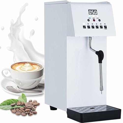 Montalatte Professionale Elettrico 2500W 6L,5 Livelli Temperatura per Cappuccino Latte,Riscaldamento Rapido 2 Min,Vapore 360°,Display LED,Per Bar e Caffè