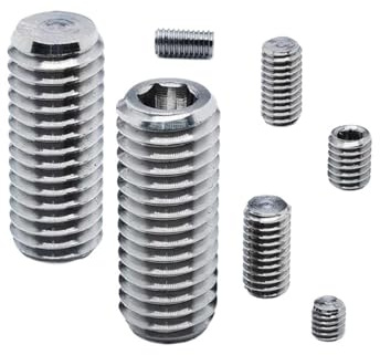 Tornillos de ajuste de máquina hexagonales de titanio TC4, perno, juego de tornillos hexagonales sin cabeza con extremo plano, M2/2,5/3/4/5/6/8/10/12/16.(M4X4mm)