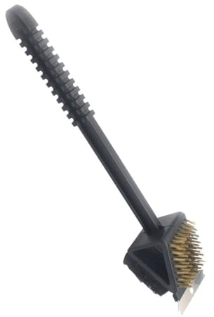 Cepillo para Parrilla de Barbacoa 3 en 1 Cepillo de Limpieza Multifuncional para Parrilla de Picnic de Alambre de Cobre con raspador