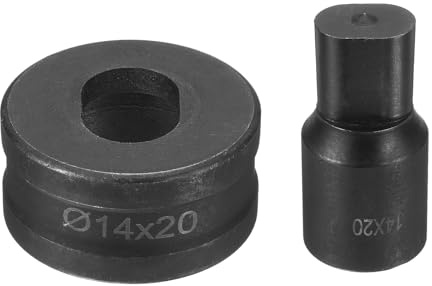 QUARKZMAN Idraulica per Perforazione Matrice per Fori Ovali 14mm x 20mm Punzoni Idraulici in Acciaio 40Cr Kit per Punzone per Metallo Elettrica CH70 Pressa Idraulica, Nero