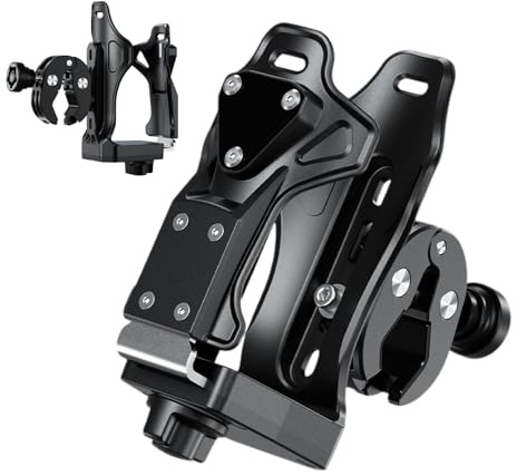 Portavasos de bicicleta moto scooter, rotación de 360° para bicicleta, portabotellas de agua scooter para adultos, adaptable a Quad, silla de ruedas, cochecito, adultos y carril de sillín
