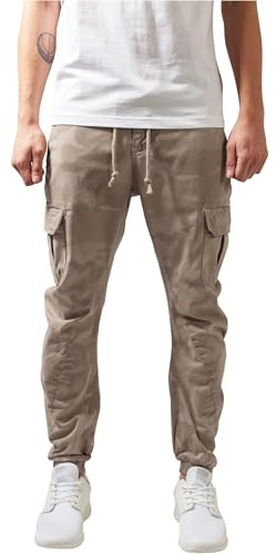 Urban Classics herr Byxor Camo Cargo Jogging Pants, sand camo, 36