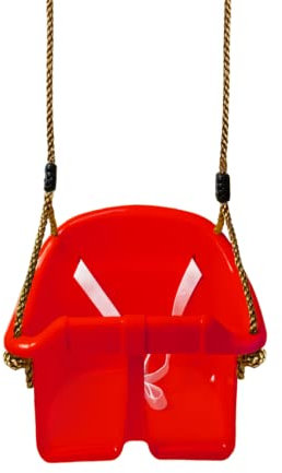 OTITU Balançoirebébé Siège, sûr système de sécurité, Balancoire Enfants, balancoire Enfant Exterieur, balancoire Jardin Enfant, Réglable Hauteur,Rouge