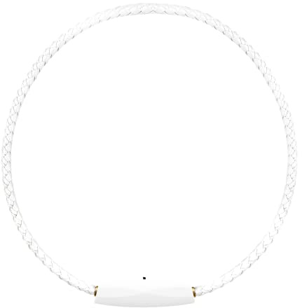 Airvida M1 Ionic Wearable Air Purifier (White-19.6 inches) – Up to 99% Pollutant Removal Rate, Stylish & Lightweight with 3 Modes, Titanium Necklace & Clip, Silent Operation, 20g