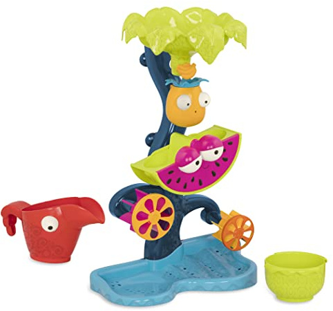B. toys - Cascata tropicale - Set di giochi con acqua e sabbia - Ruota d'acqua per bambini e ragazzi - Bambini - Giocattolo da spiaggia, piscina, bagno - 18 mesi +