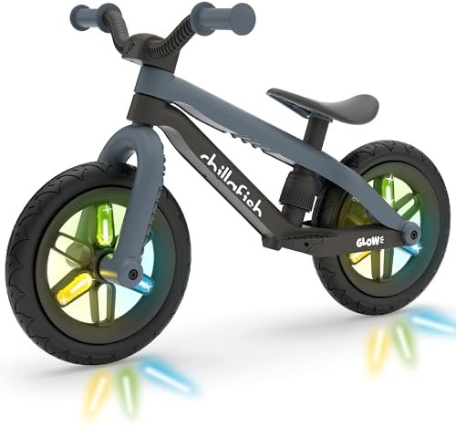 Chillafish BMXIE Laufrad, 12 Zoll Kinderlaufrad mit Bremse, Leuchträdern, als Motorrad Version oder mit Spielmotor