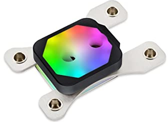 Aquacomputer Cuplex kryos Next RGBpx AM4/3000/5000 - Acetal + 925 Silber, Schwarz