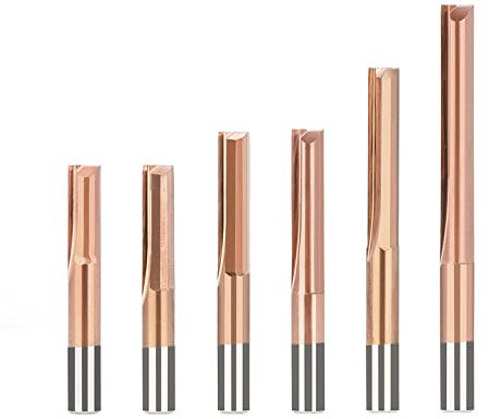 1pc 6mm gerader Fräser 2 Flöte CNC-Fräser für Holz MDF-Sperrholz-Fräswerkzeug TiCN-beschichteter Hartmetall-Schaftfräser-Fräser-1 Stück 6X28mm