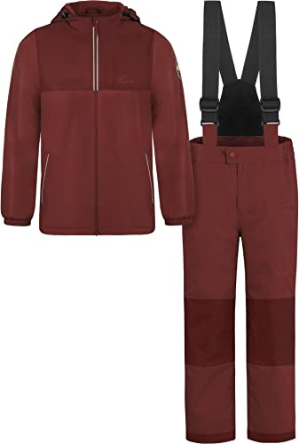 normani Kinder Winter Set - Wasserdichte Ski Winterhose mit Hosenträgern und Winterjacke Schneeanzug Ski Set für Jungen und Mädchen