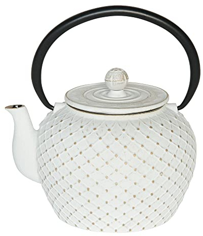 Table Passion - Tetera Hokkaïdo de hierro fundido con filtro de 1,2 l blanco