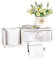 OLegei Porte-Papier de Toilette en Bois avec tiroir de Rangement Support Papier Toilette étagère Murale pour Salle de Bain 37 x 17 x 14cm (Blanc)