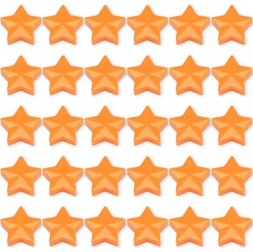 ZDZBLX Magnete für Magnettafel 30 Stück – Starke Kühlschrankmagnete, Mini Magnete Stark, kleine Whiteboard Magnet,Sterne Orange Dekorative Magnet für Pinnwand Schule Kühlschrank, Magneten Starkem Halt