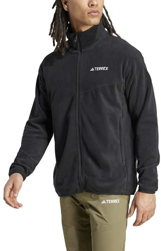adidas Men's Terrex Multi Full Zip Fleece Jacket, Black, XL