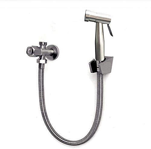 JMRTQMEC Muslimisches Dusch-Stoffwindel-Sprühset-Set – SUS304-Edelstahl-Spüler, Toiletten-Booster-Sprühpistole, Wandmontage