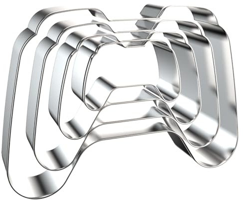 QAAQS Game Controller Cookie Cutter Set - 4 Piece, 5, 4, 3, 2 Stainless Steel