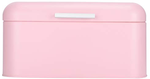KIMISS Contenedor de Pan de Hierro de Metal, Organizador Rosa, No Tóxico, Retro, Comida para el Hogar, Contenedor de Pan de Metal Rosa, Caja de Almacenamiento de Cocina, Cajas con Tapa