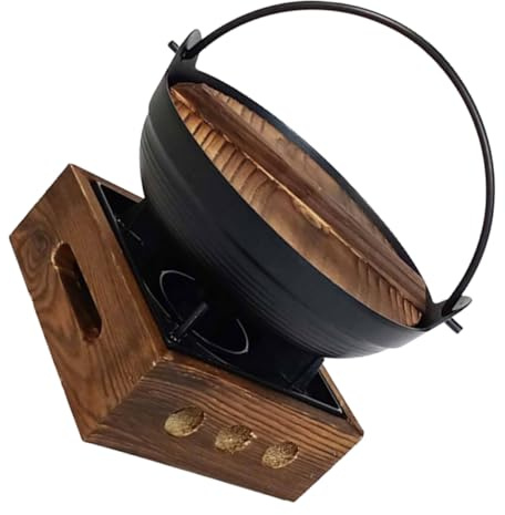 MOTHNUR Enamelled Cast Iron Sukiyaki Pot Cooking Pot for Asian Cooking Outdoor Picnic Cookware Japanese Kitchen Equipment