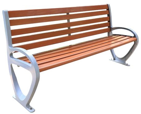 DYUNCZ Gartenbank, Sitzbank Outdoor, Gartenbank Metall mit Rückenlehne und Armlehnen, Allwetter-Außenbänke, Loveseat-Parkbank, for 2–4 Personen, for Geschäfte, Parks, Einkaufszentren(150x50x77cm)