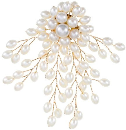Ymapinc Perlen Brosche Damen Elegante Baum Pins Modisch Broschen Gold Ansteckblume für Hochzeit Party Männer und Frauen