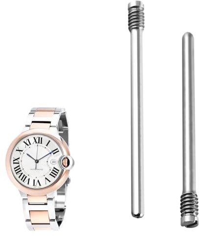 Watch Band Screw Tube Pin fit for Cartier BALLON BLEU TANK ROTONDE DE Tube Rod Watch Screw PIN Rod Connecting Rod Universal type 2pcs (17.8×1.0×1.35)