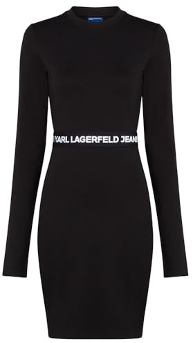 KARL LAGERFELD JEANS Femme Klj Milano Dress Robe, Noir, L EU