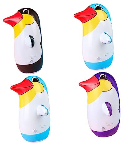 Warmhm Penguin Animal Statue Inflatable Ornament for Boys and Girls Toy Decor Christmas Tumbler Outdoor Holiday Garden Decoration PVC Adornment with Fun Bouncing Action Home and Party Use