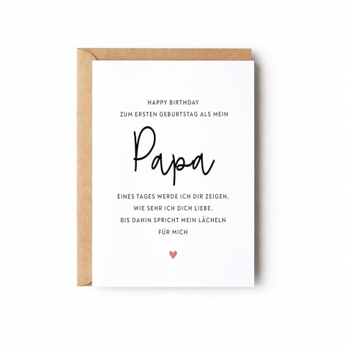 Generisch Erster Geburtstag als Papa Karte | Erster Geburtstag als Familie | Papa Geburtstagsgeschenk | Geburtstagsskarte für frischgebackenen Vater