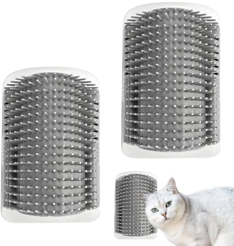 2 Stück Cat SelfGroomer, Bürste, Massage Ecke, Für Lang- und Kurzhaarige Katze