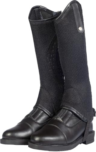 HKM Lara Half Chaps, svart, 12 UK, Svart, 12 UK