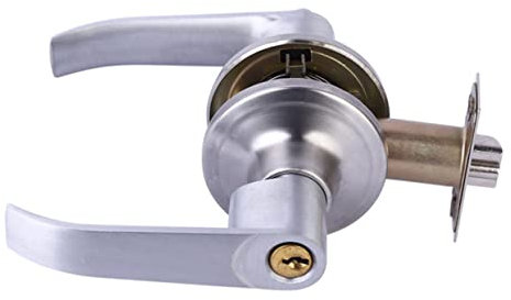 iplusmile 1 Set Maniglia per Porta Inossidabile con Serratura e Chiavi Maniglia per Interni Adatta per Bagni e Camere da Letto Facile Serratura per Porte