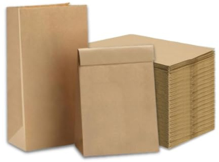 Multipack braune Papiertüten mit Blockboden, perfekt für Lebensmittel, zum Mitnehmen, Hochzeiten und mehr. (20, 15,2 x 6,3 x 30,5 cm, 1,6 kg)
