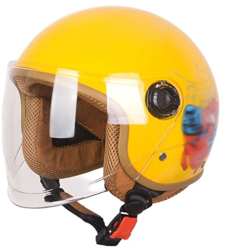 Casco Da Moto Jet Per Bambini Dai 3 Ai 12 Anni, Omologato ECE 22.06, Casco Da Scooter Per Bambini, Casco Da Motociclista