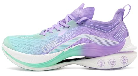 ONEMIX T700 Carbon Plate Marathon Running Racing Shoes Men Professional Stable Supp ort Shock-Relief Ultra-Light Rebound Sneakers, Light Purple, 11 UK
