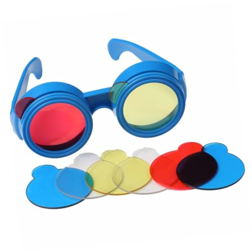 Gafas de Juguete de Colores Primarios Lentes Reemplazables 1 Set Abs | Juguete de Jardín de Infantes, Kit Experimentos Niño Niña Años, Decoracion Colegio Color Aleatorio