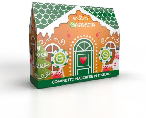 Garnier Cofanetto Regalo Skincare, Con 4 Maschere Viso e 1 Maschera Anti-Occhiaie, Per Tutti i Tipi di Pelle, Pelle Idratata e Luminosa, Occhiaie e Borse Ridotte, SkinActive Hydra Bomb, 4x28g + 1x6g
