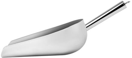 VALICLUD Pala de Hielo de Acero Inoxidable con Mango Recto y Reforzado para Uso Doméstico Multiusos para Alimentos y Bebidas para Hielo Picado Frutos Secos Ranura para Colgar y Diseño