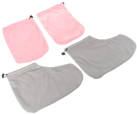 Generico Set 4 Pezzi Guanti e Copripiedi per Terapia Cera di Paraffina Copertura Isolante Termica Riutilizzabile per Mani e Piedi per Cura della Pelle e Trattamenti Spa a Casa