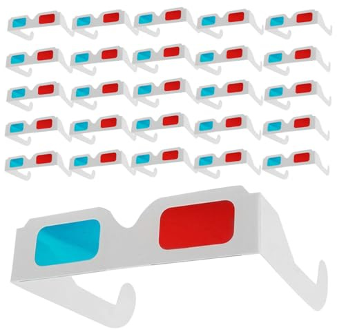 Mikikit 70 Pezzi Di Occhiali Anaglifici In Cartone Occhiali 3D Per