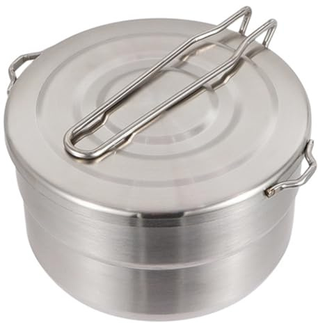 SOPOTUTU Pentola da Campeggio Pieghevole in Acciaio Inox 15L Pentola Portatile Antiaderente Impugnatura Antiscivolo Utensile da Cucina per Esterni e Picnic per Escursionismo e Viaggi