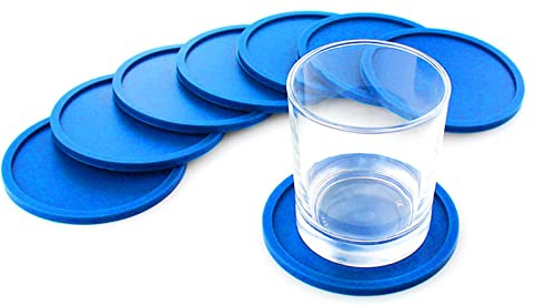 Sottobicchieri | Sottobicchiere in Silicone | Protezione per Piano del Tavolo per Tipo di Tavolo, Legno, Granito, Vetro, Pietra ollare, Marmo, Pietra preziosa, 12 x 12 cm